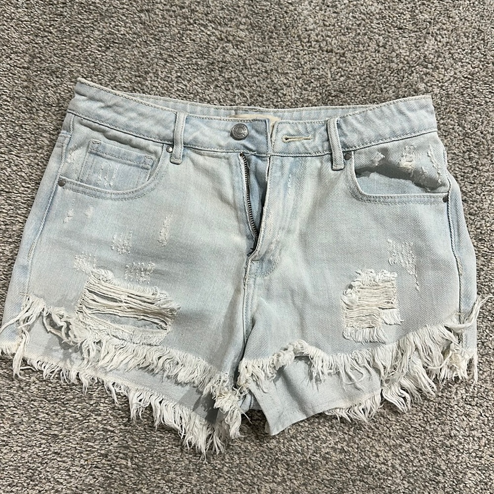 Pac sun high rise denim shorts - 27